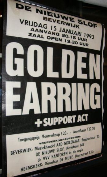 Golden Earring show poster January 15, 1993 Beverwijk - Nieuwe Slof